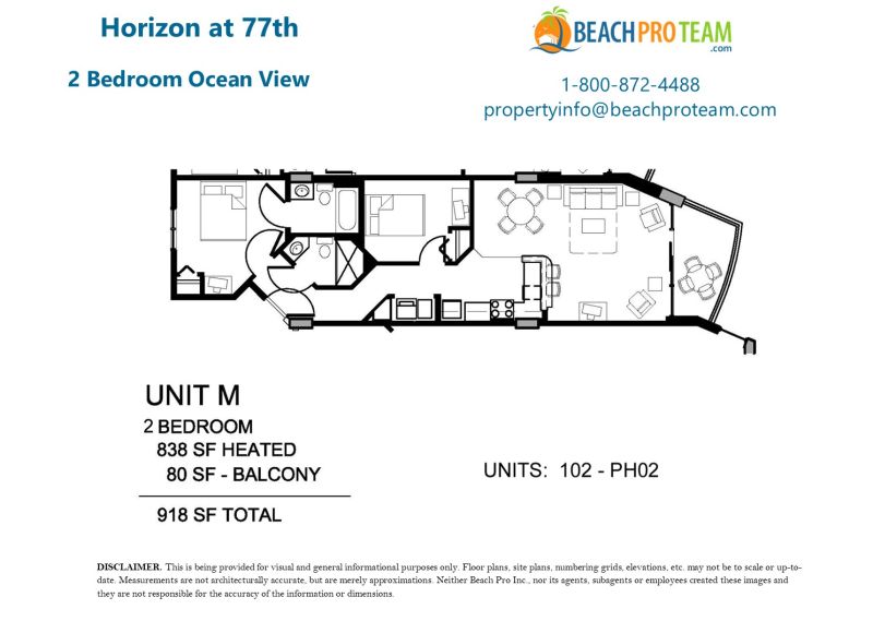 	Horizon at 77th Floor Plan M - 2 Bedroom Ocean View